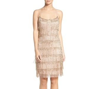 Adrianna Papell Spaghetti-Strap Beaded Dress
